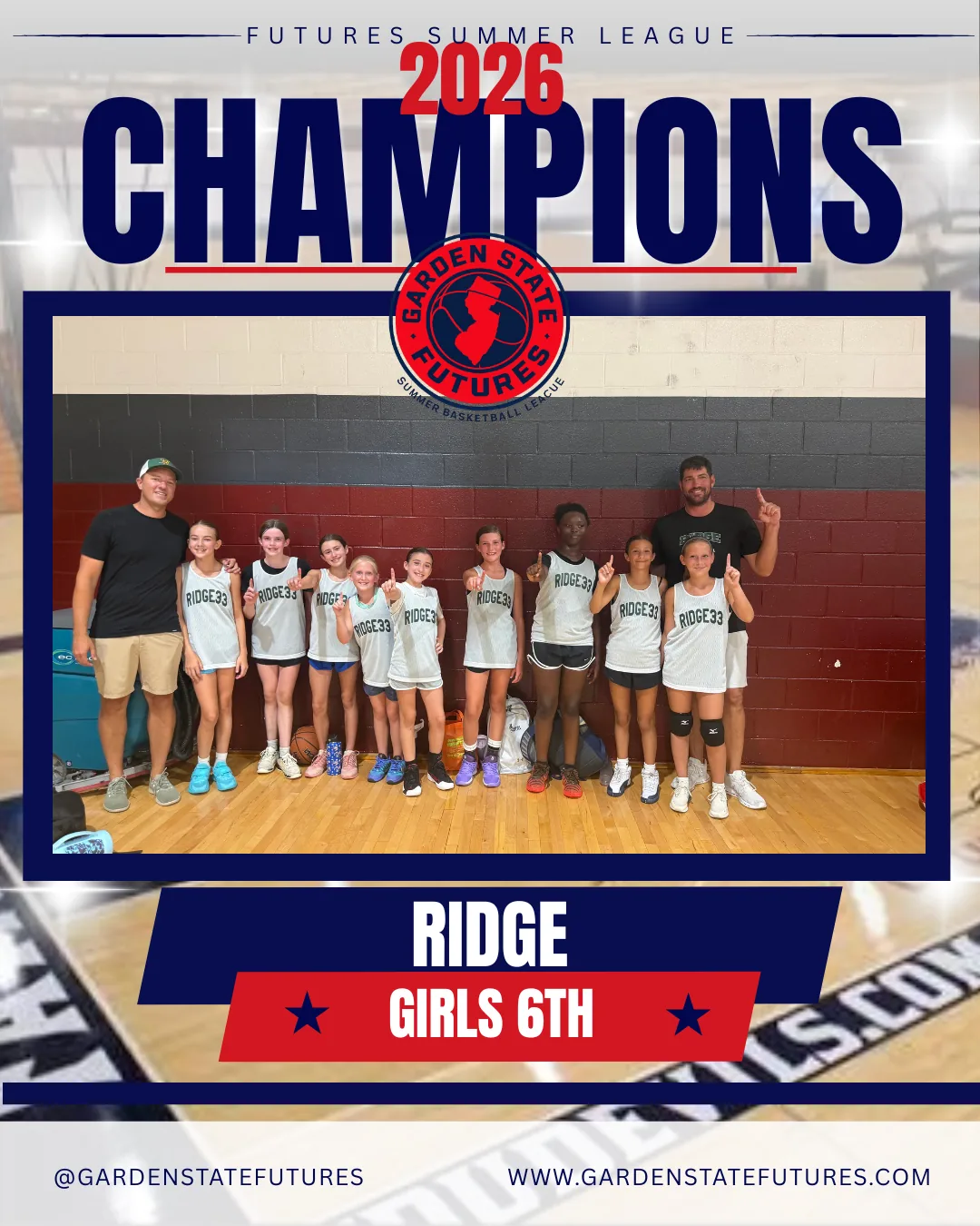 2026 Champions — Ridge, Girls 6th Grade